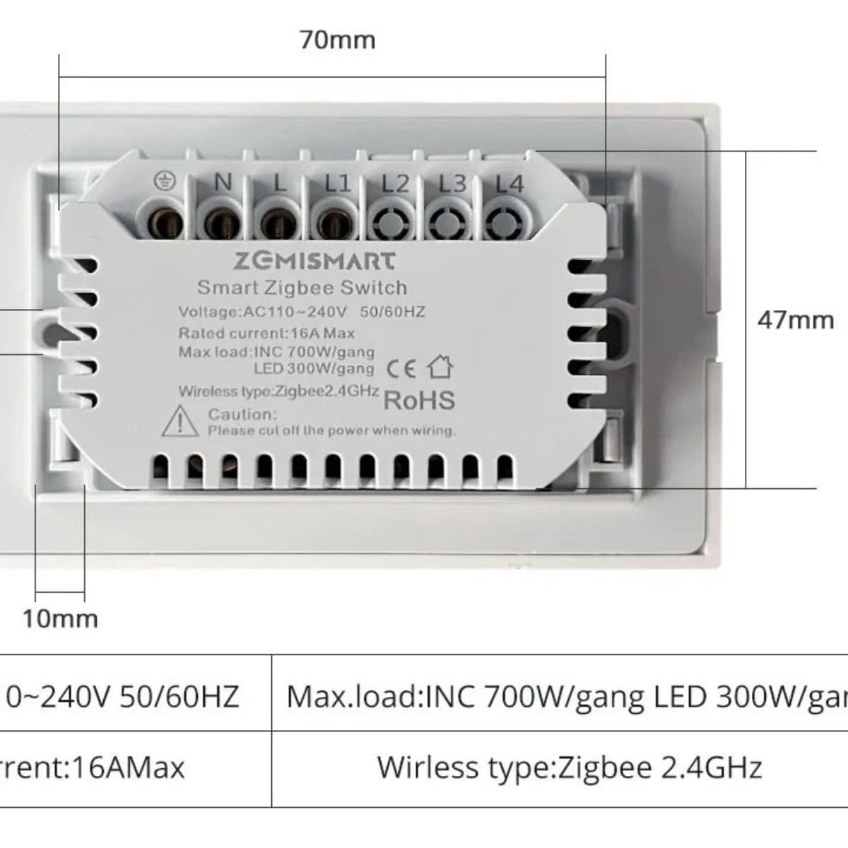 BO SMART Tuya Zigbee Neutral Smart Wall Light Switch 3 Gang White - Image 3
