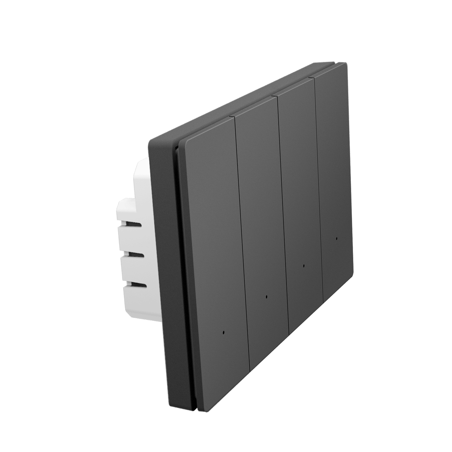 akubela zigbee smart light switch 4 gang Glass surface Black - Image 2