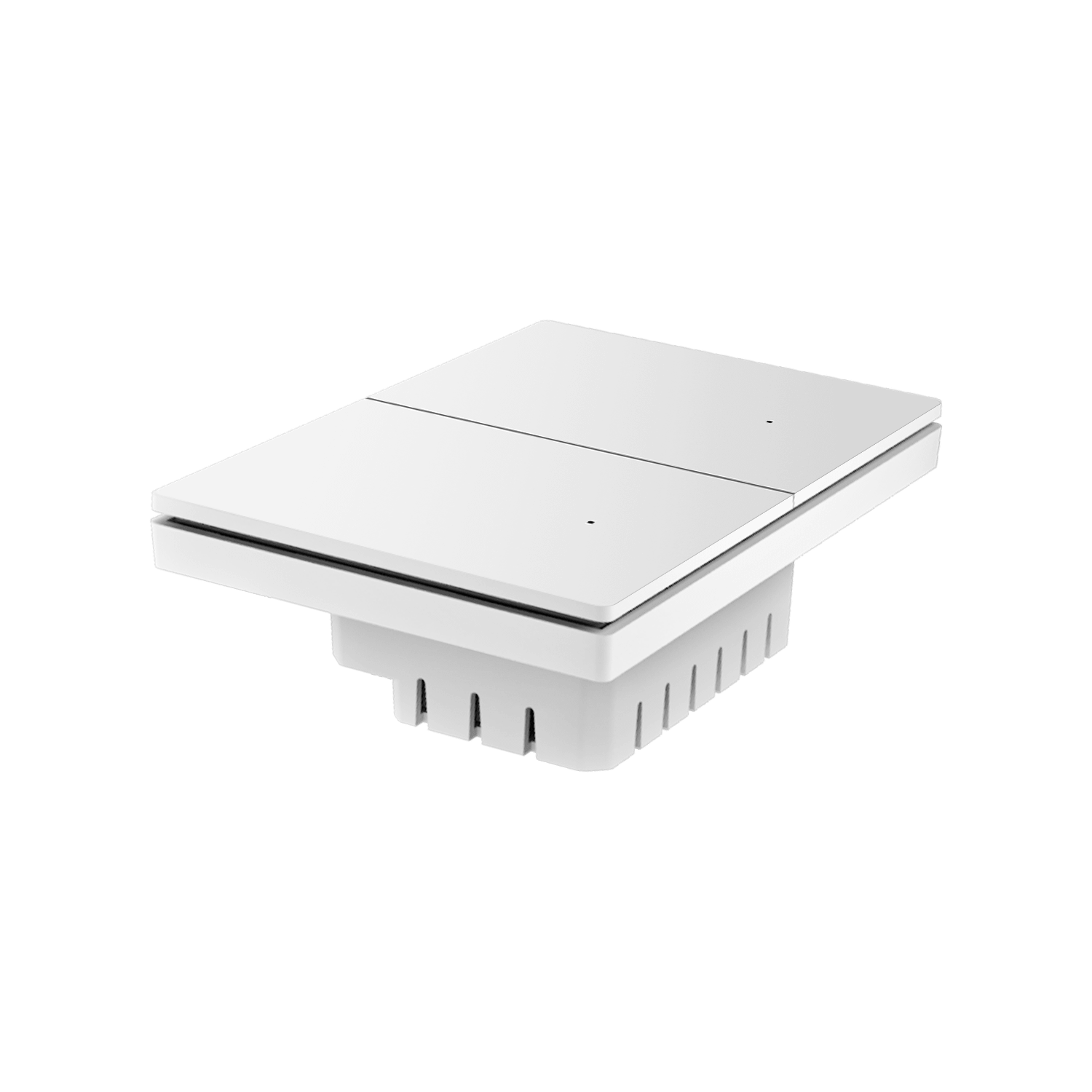 akubela zigbee smart light switch 2 gang Glass surface White