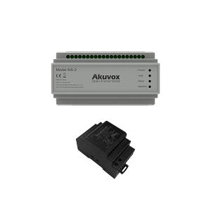 AKUVOX LONG DISTANCE 2-WIRE SWITCH WITH POWER SUPPLY