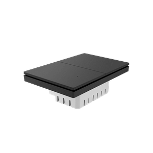 akubela zigbee smart light switch 2 gang Glass surface Black